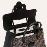 Goyard Saigon Tote Black Goyardine Canvas Palladium Hardware - Image 5
